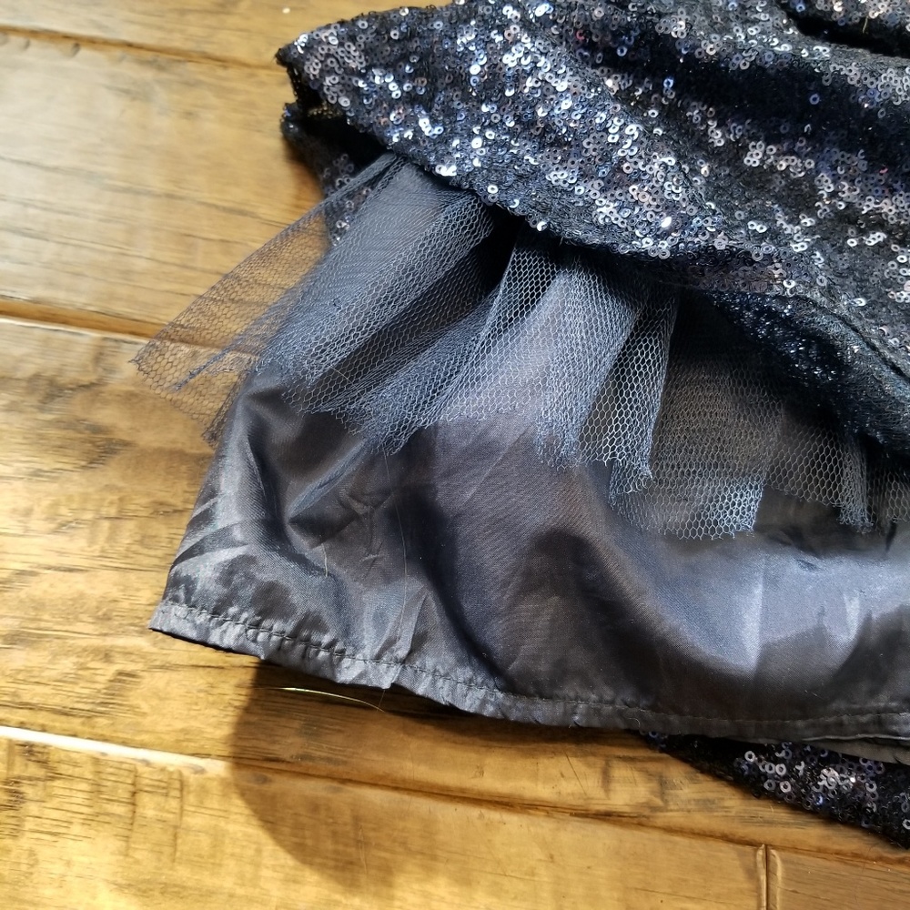 EUC Deep-V-Back Navy Tobi Vina Sequined Dress - S - Picture 5 of 8